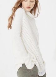 Lou & Grey Cream Knit Long Sleeve Cowl Turtleneck Sweater Size XL