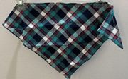 Halara Plaid Triangle Tie Hair Bandana Accessory NWT