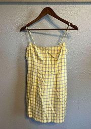 Capulet Amber Mini Dress Yellow Plaid Size Small