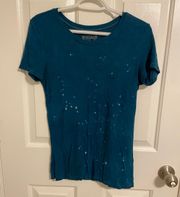 Teal Bleached Tshirt