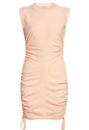 T By Alexander Wang Ruched T Shirt Dress in Pink. Size Small