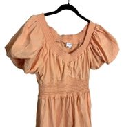 ALC Adena peach off the shoulder linen midi dress size 10