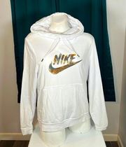 Nike Women's  hoodie white and gold size M