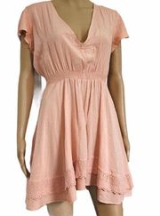 ✨HP✨jaase boho v-neck eyelet ruffle swing dress✨