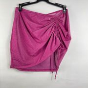 BCBGENERATION Stardust Tie side Cover Up Skirt Berry Size Medium NEW