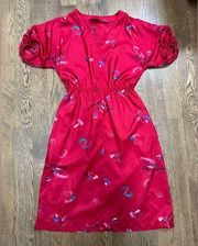 Handmade red vintage fit and flare dress