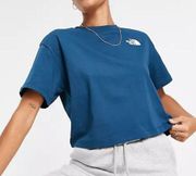 Cropped Simple Dome Tee blue