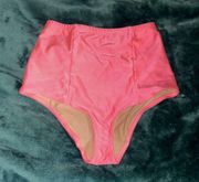 Pink High Waisted Swim Suit Bottoms