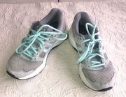 Women's Mild Grey/Icy Morning Gel Contend 5 Mesh AmpliFoam Running Shoes