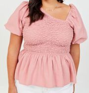 Arula Smocked Peplum Top