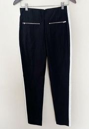 Rag & Bone Annie Stripe Ankle Length Pants in Black NEW Size 6 325$ High Rise