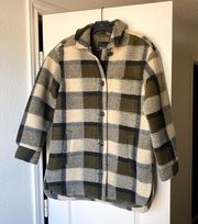 Shirt-Jacket Belrose Shacket Fuzzy Check Fall Maran Plaid XXS EUC