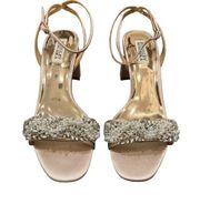 Badgley Mishka Clara Embellished Strap Evening Shoe, size 8.5