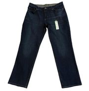 Lee Jeans Womens Size 14 Petite Short Skinny Dark Wash Mid Rise Stretch Denim