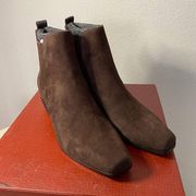 NEW ladies Donald Pliner Milann dark brown suede booties size 8m