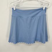 Crown & Ivy Women’s Light Blue Scalloped Hem Tennis Golf Skort Size Small