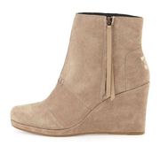 Toms Desert Taupe Suede High Wedge Booties Women’s Size 7