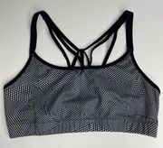 Champion C9 by  Strappy Racer-Back Sports Bra (Black and White)