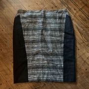 Lafayette 148 New York black striped panel 14 business casual pencil skirt