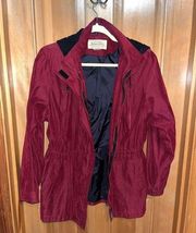 Authentic St Johns Bay Dark Red Rain Jacket