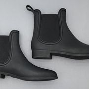Jeffrey Campbell Havana Chelsea Rain Boots Black Matte Women's Size 8