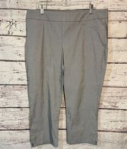 HILARY RADLEY Cropped Pinstripe Pants-XL