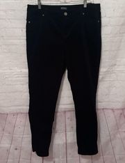 Buffalo David Bitton Black Velvet Marvel Stretch Skinny Pants Size 16 / 36