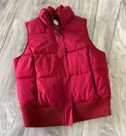 Merona red puffer vest size medium