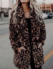 Faux Fur Leopard Jacket