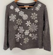 Style and Co snowflake sweatshirt.  Size Medium.