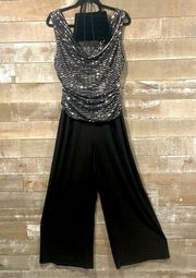 R&M Richards formal partial sequence jumpsuit size 14