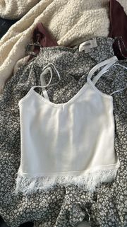 Buckle Cream Tank Top