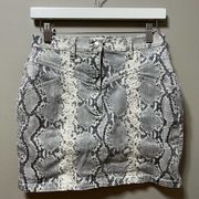 Wilfred Aritzia Free Kelsey‎ Python Denim Mini Skirt size 6