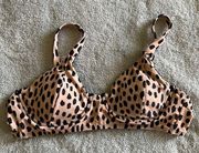 ANIMAL PRINT UNDERWIRE BIKINI TOP