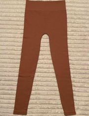 Amazon “nikibiki” brown ribbed gym leggings