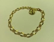 Anne Klein Costume Gold Tone Chain Link Bracelet Signed