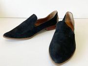 CROWN & IVY Inez Black Suede Leopard Print Loafers Size 9 Mob Wife