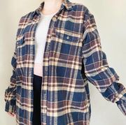 Field & Stream Vintage  Flannel Plaid Oversized Boyfriend Shacket Shirt