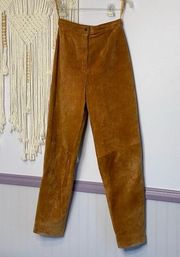 Suede vintage Lord and Taylor camel pants