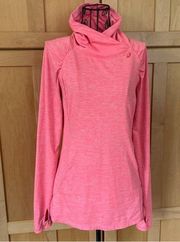 ASICS Pink coral long sleeve athletic running lightweight pullover sweatshirt S