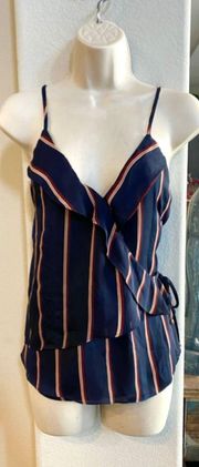 NWOT dark navy  tank blouse. Mint! Sz XS