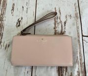 BLUSH PINK LARGE WRISTLET WALLET