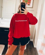 Wonder-space red sweatshirt