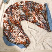 Blue and Brown Paisley Scarf