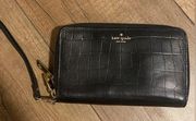 Kate Spade  Black Snakeskin Wallet/Wristlet EUC