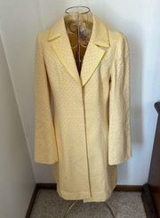 Vintage Nanette Lepore yellow & white jacket ribbon trim size 8