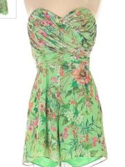 Jay Godfrey Green Strapless Romper