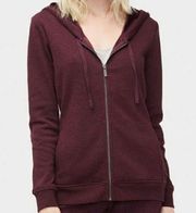 Ugg Clara Purple Zip Up Hoodie Sweatshirt w/ Ribbed Sides