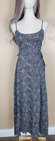 Blue Paisley Maxi Dress, Women's XS