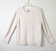 NWT Orvis Winter White Soft Chenille Crewneck Pullover Sweater Size S